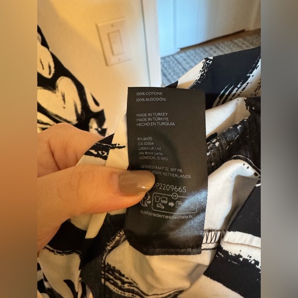 NEW Anthropologie Somerset Maxi Dress Black White Heart 2X Plus Maxi NWT - Picture 10 of 10